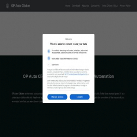 Скриншот главной страницы сайта opautoclicker.dev