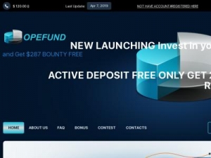 Скриншот главной страницы сайта opefund.com