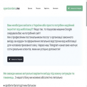 Скриншот главной страницы сайта openborders.me
