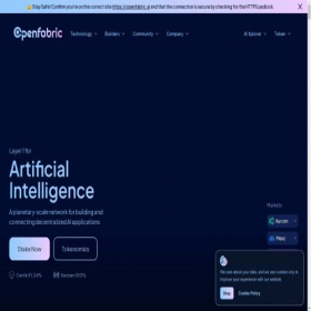 Скриншот главной страницы сайта openfabric.ai