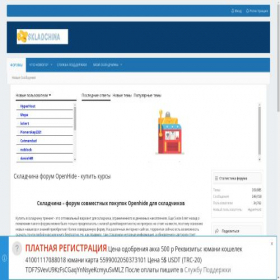 Скриншот главной страницы сайта openhide.bz