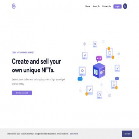 Скриншот главной страницы сайта opennftmarket.com