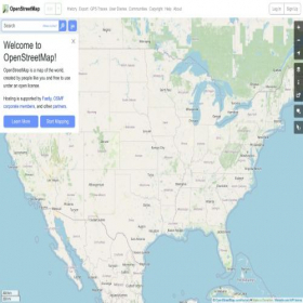 Скриншот главной страницы сайта openstreetmap.org