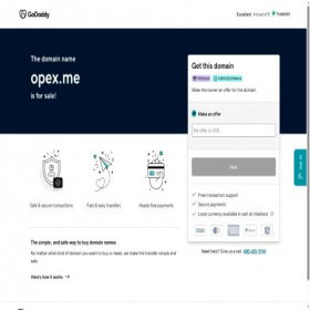 Скриншот главной страницы сайта opex.me
