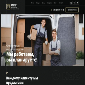 Скриншот главной страницы сайта opgdelivery.by
