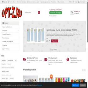 Скриншот главной страницы сайта opt-z.ru