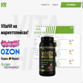 Скриншот главной страницы сайта opt.vitahit.ru