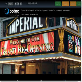 Скриншот главной страницы сайта optec.com