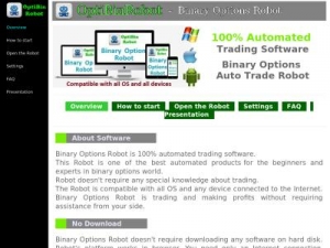 Скриншот главной страницы сайта optibinrobot.com