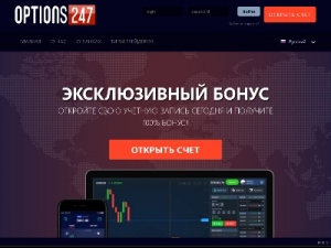 Скриншот главной страницы сайта options247.net