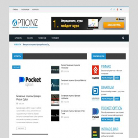 Скриншот главной страницы сайта optionz.ru