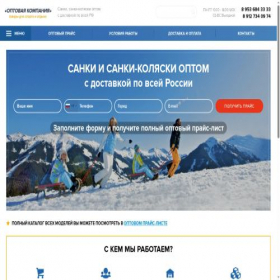 Скриншот главной страницы сайта optom-sanki.ru