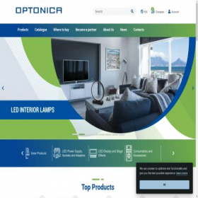 Скриншот главной страницы сайта optonicaled.com