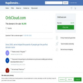 Скриншот главной страницы сайта orbcloud.com