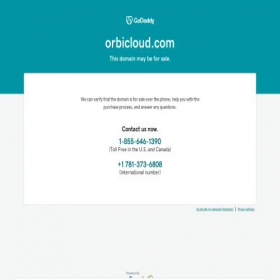 Скриншот главной страницы сайта orbicloud.com