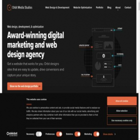 Скриншот главной страницы сайта orbitmedia.com