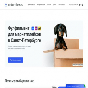 Скриншот главной страницы сайта order-flow.ru