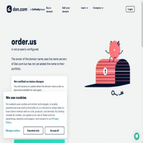Скриншот главной страницы сайта order.us