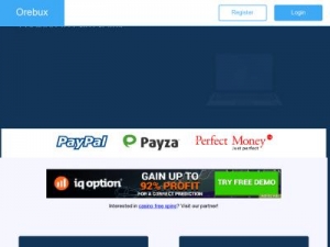 Скриншот главной страницы сайта orebux.com