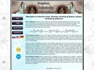 Скриншот главной страницы сайта orenburg-shawl.com