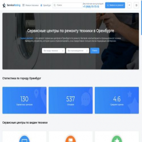 Скриншот главной страницы сайта orenburg.servicerating.ru