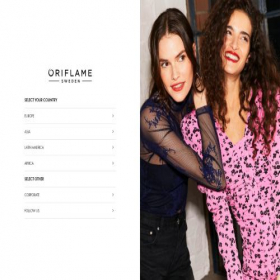 Скриншот главной страницы сайта oriflame.com