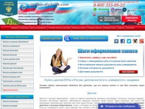Скриншот главной страницы сайта originall-diploma.com