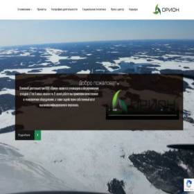 Скриншот главной страницы сайта orion-e.co
