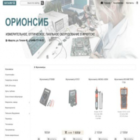 Скриншот главной страницы сайта orionsib.ru