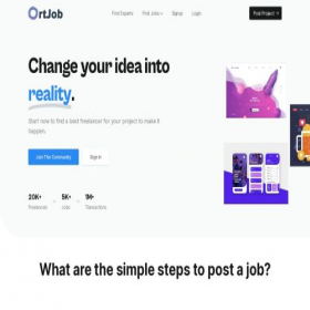 Скриншот главной страницы сайта ortjob.com