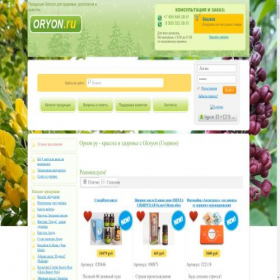 Скриншот главной страницы сайта oryon.ru