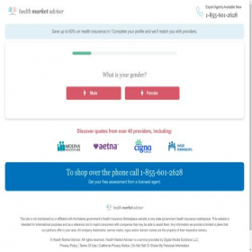 Скриншот главной страницы сайта oscar.healthmarketadvisor.com
