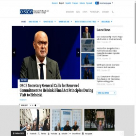 Скриншот главной страницы сайта osce.org