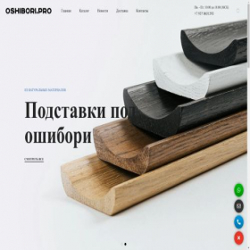 Скриншот главной страницы сайта oshibori.pro