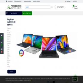 Скриншот главной страницы сайта osiriss.lv