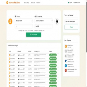 Скриншот главной страницы сайта otcmarket.live