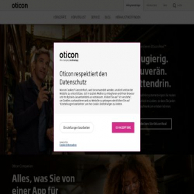 Скриншот главной страницы сайта oticon.de