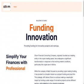Скриншот главной страницы сайта otiumtradefunding.com