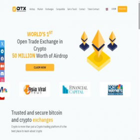Скриншот главной страницы сайта otx.exchange