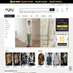 Скриншот главной страницы сайта ouku.com