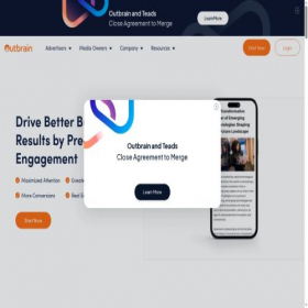 Скриншот главной страницы сайта outbrain.com