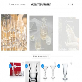Скриншот главной страницы сайта outletglassware.com