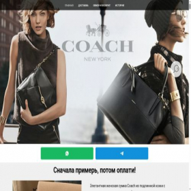 Скриншот главной страницы сайта outlets-coach.com