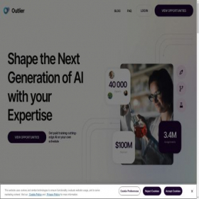 Скриншот главной страницы сайта outlier.ai