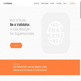 Скриншот главной страницы сайта over.network