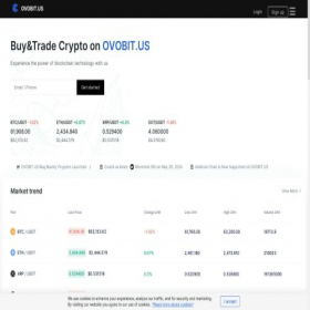 Скриншот главной страницы сайта ovobit.us