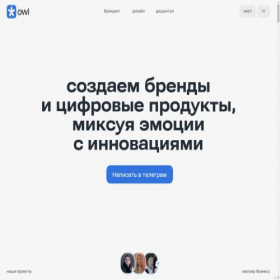 Скриншот главной страницы сайта owi.studio