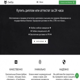 Скриншот главной страницы сайта owldip1.ru