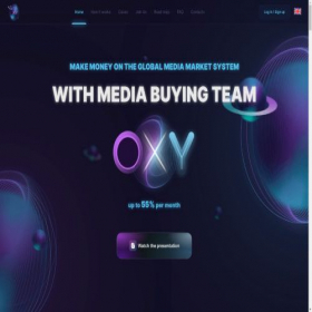Скриншот главной страницы сайта oxy.llc