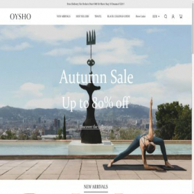 Скриншот главной страницы сайта oysho-online.com
